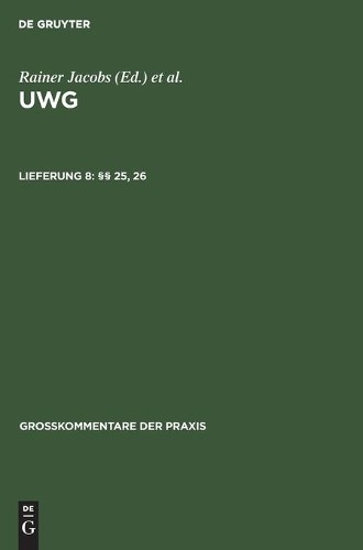 §§ 25, 26 (Hardback) Großkommentare Der Praxis