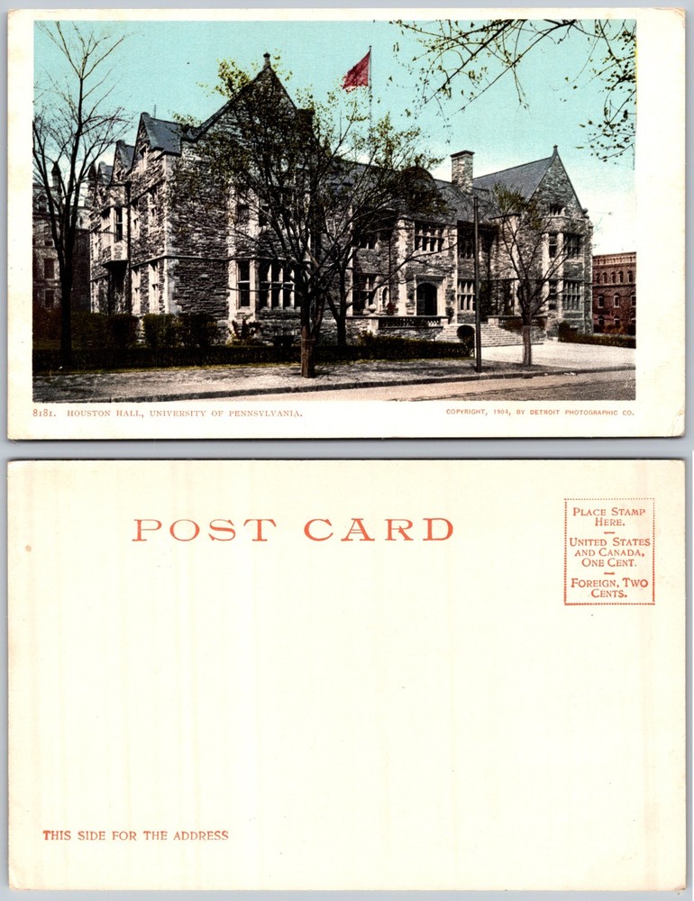 Houston Hall University of Pennsylvania Philadelphia Postcard