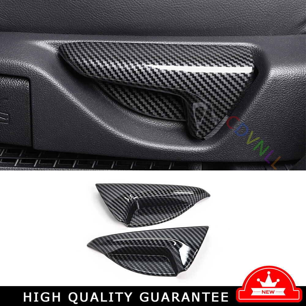 Seat Adjust Handle Button Panel Trim 2* For Toyota 20-22 Highlander Carbon Fiber