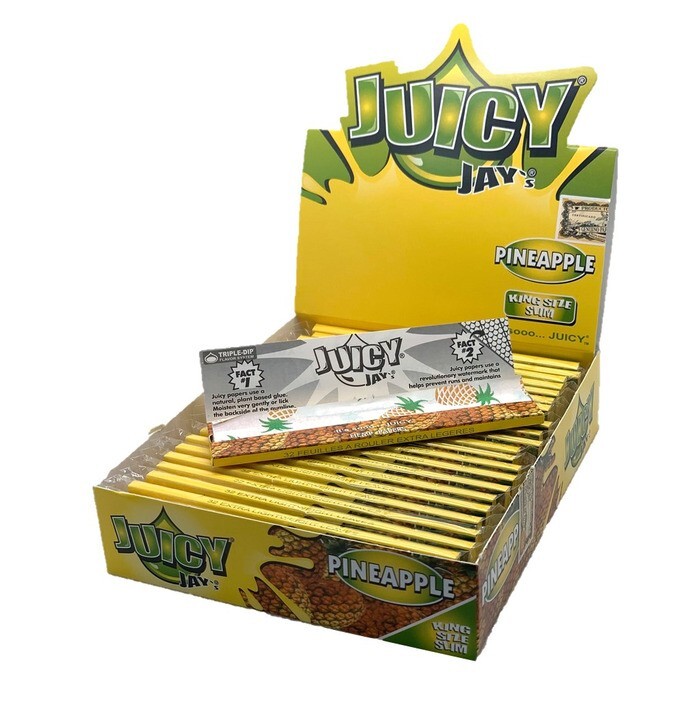 Juicy Jay’s Pineapple King Size Rolling Papers 24pcs Display