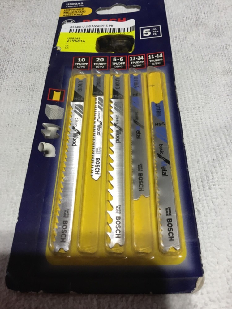 BOSCH U502A5 U-SHANK JIG SAW BLADES PACK OF 5 BRAND NEW BLADES