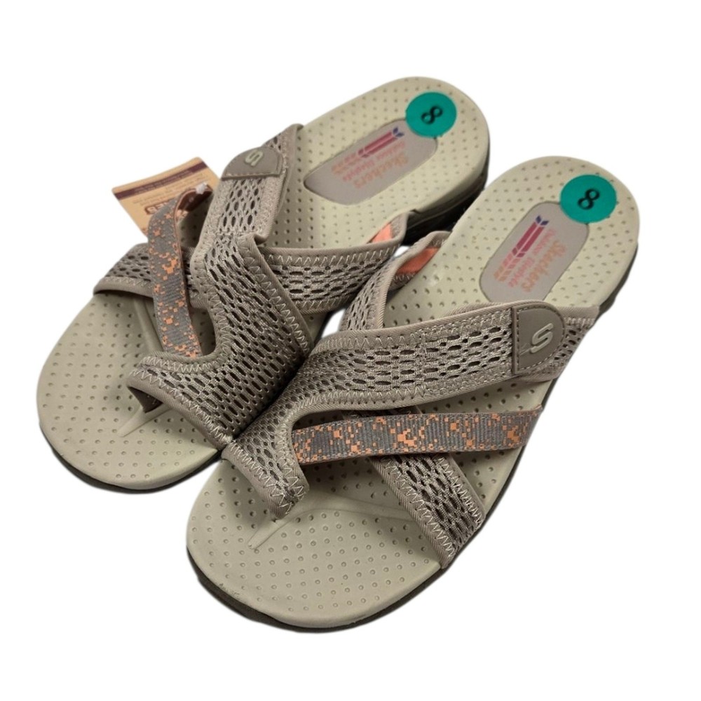 Skechers Outdoor Reggaes Womens Beige Comfort Sandals for Walking