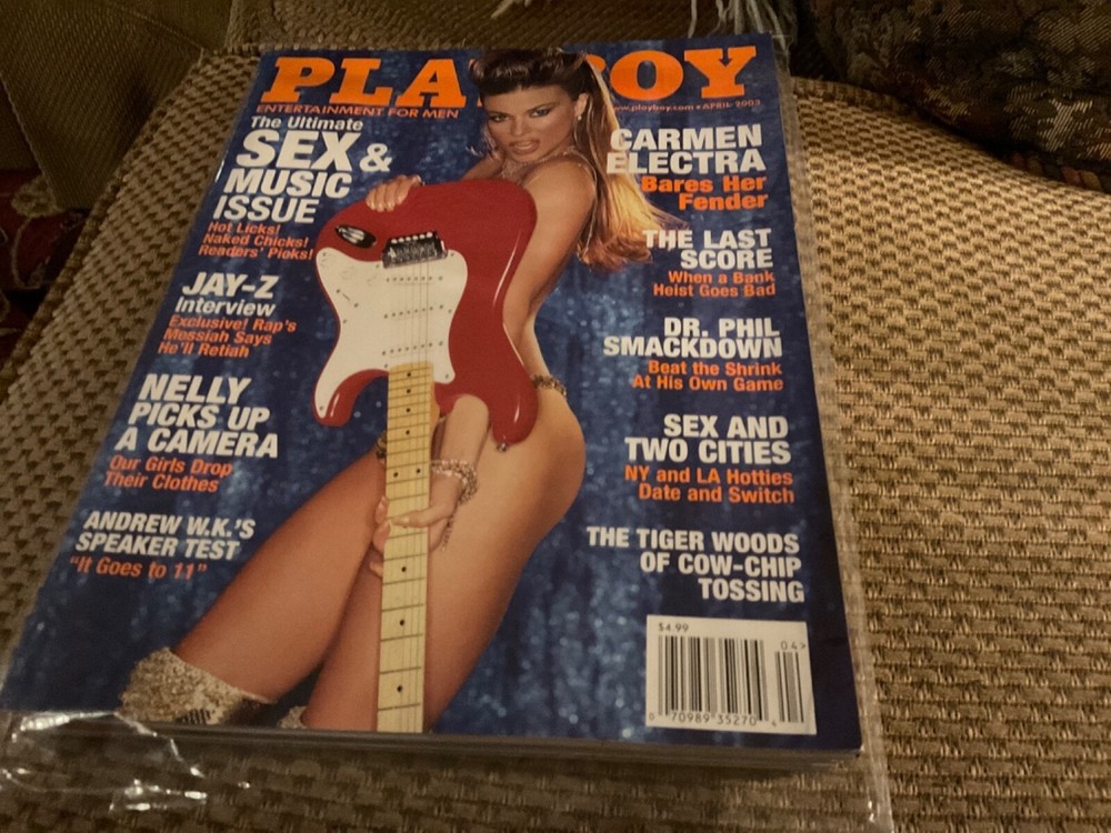 Playboy Magazine April 2003, Carmen Electra, Jay Z, Excellent