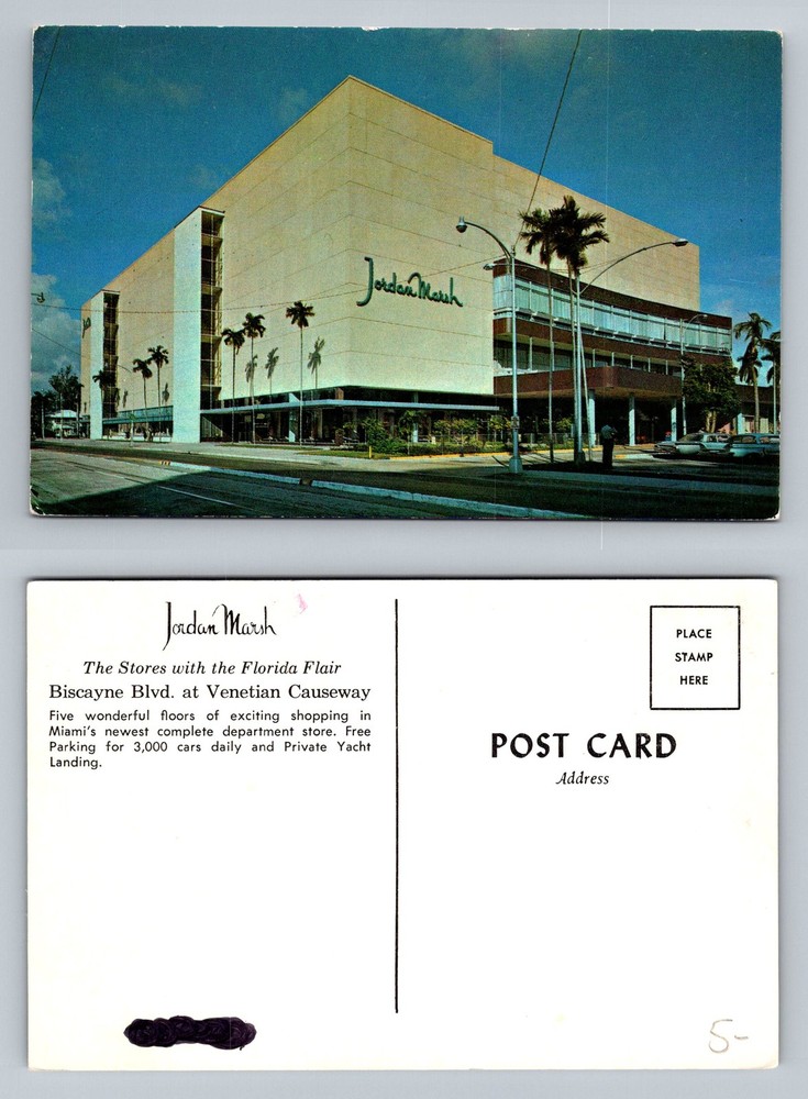 Miami, FL-Florida, Jordan Marsh Biscayne Boulevard Store Vintage Postcard