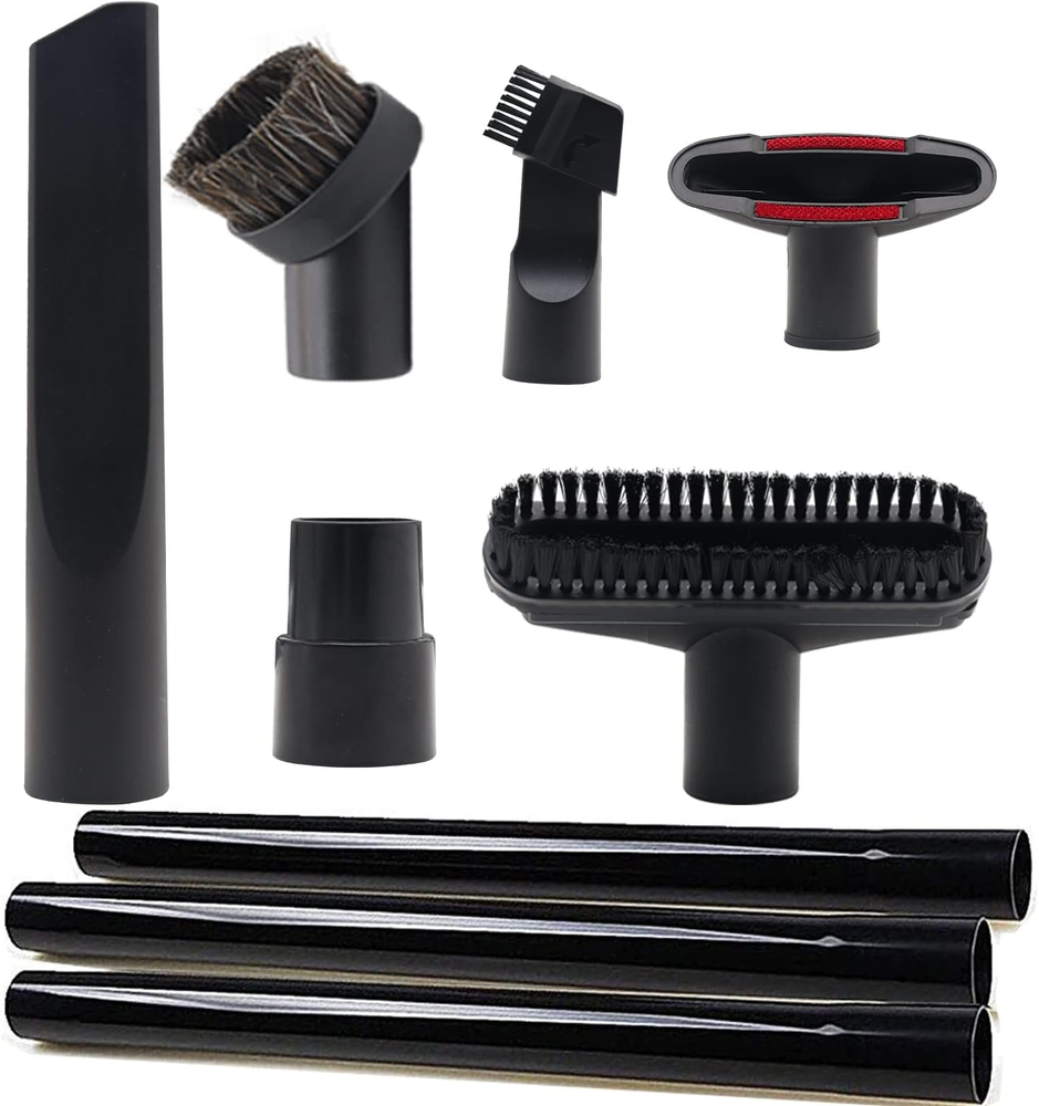 9-Piece Shop Vac Accessory Kit with 1 1/4-Inch Attachments & 3 Extensions