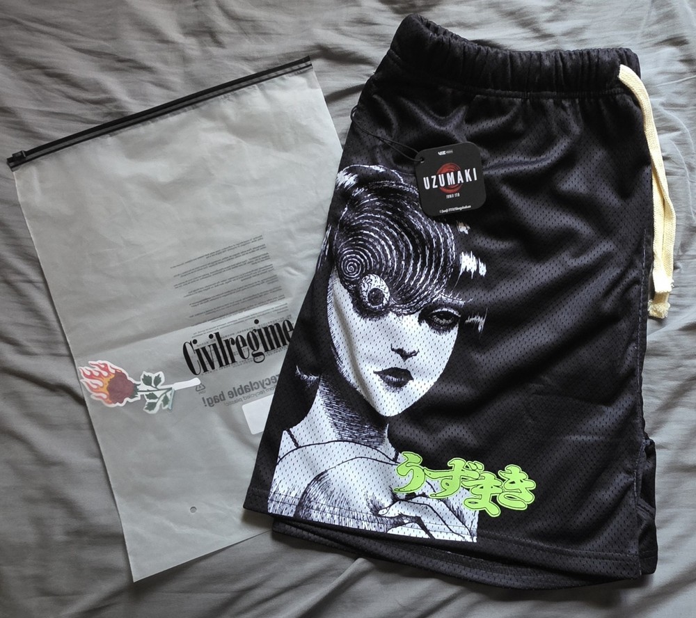 Civil Regime x Uzumaki The Scar Mesh Shorts Men's 2XL NWT In Bag