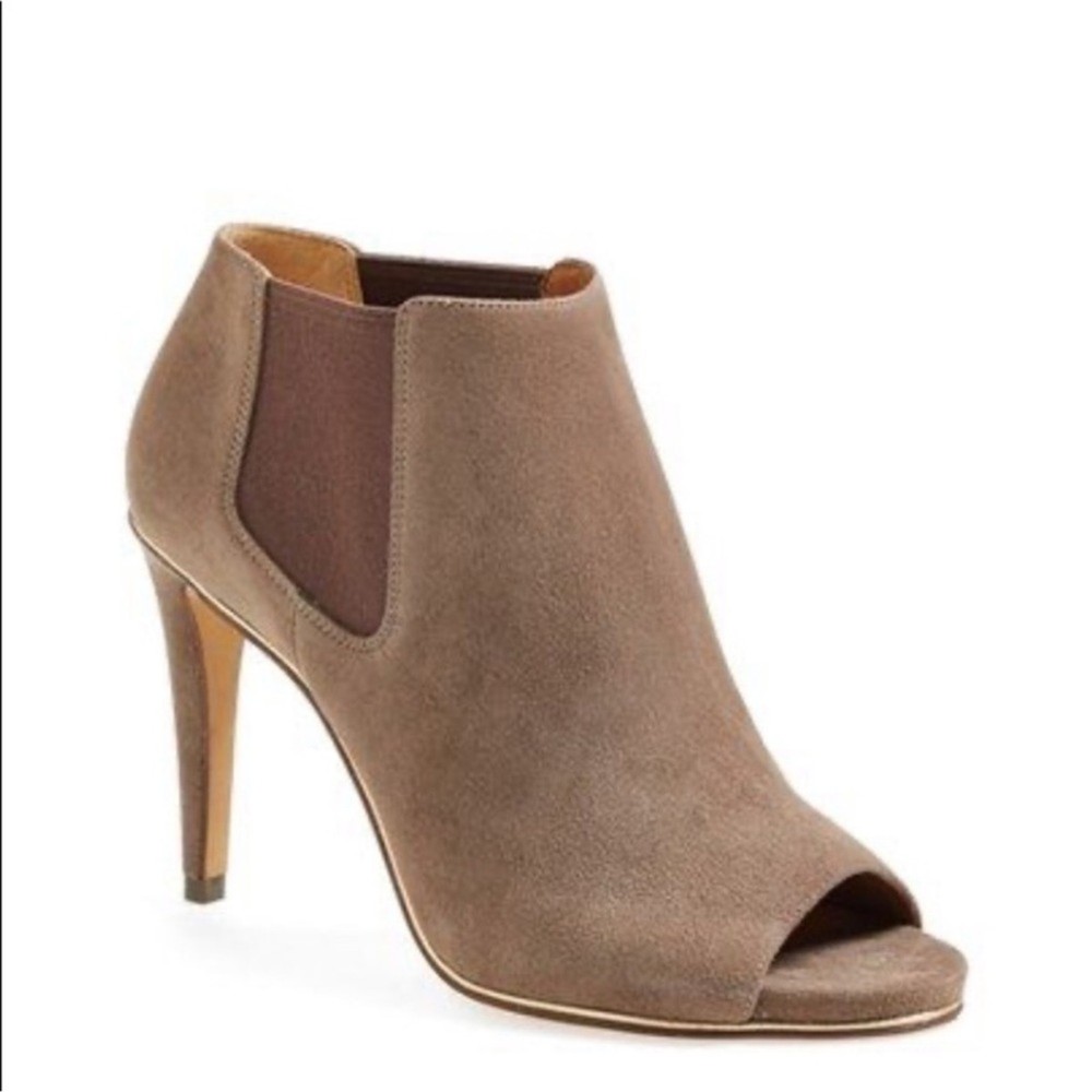 Coach Adriana Suede Peep-Toe Heels in Size 8B