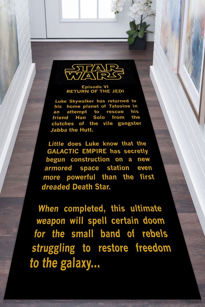 Star Wars Runner Rug, Star Wars Crawl Rug, Star Wars Area Rug, Star Wars Decor