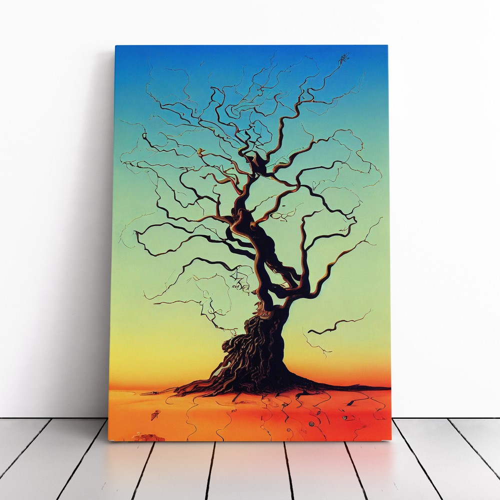 Surreal Tree Canvas Wall Art Print Framed Picture Decor Dining Room Living Room
