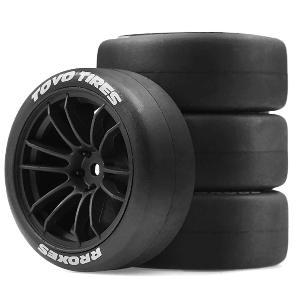 1/10 RC Car 4PCS 12mm hex Wheels Tires Set For HPI Rs4 Tamiya TT01E TT02 Traxxas