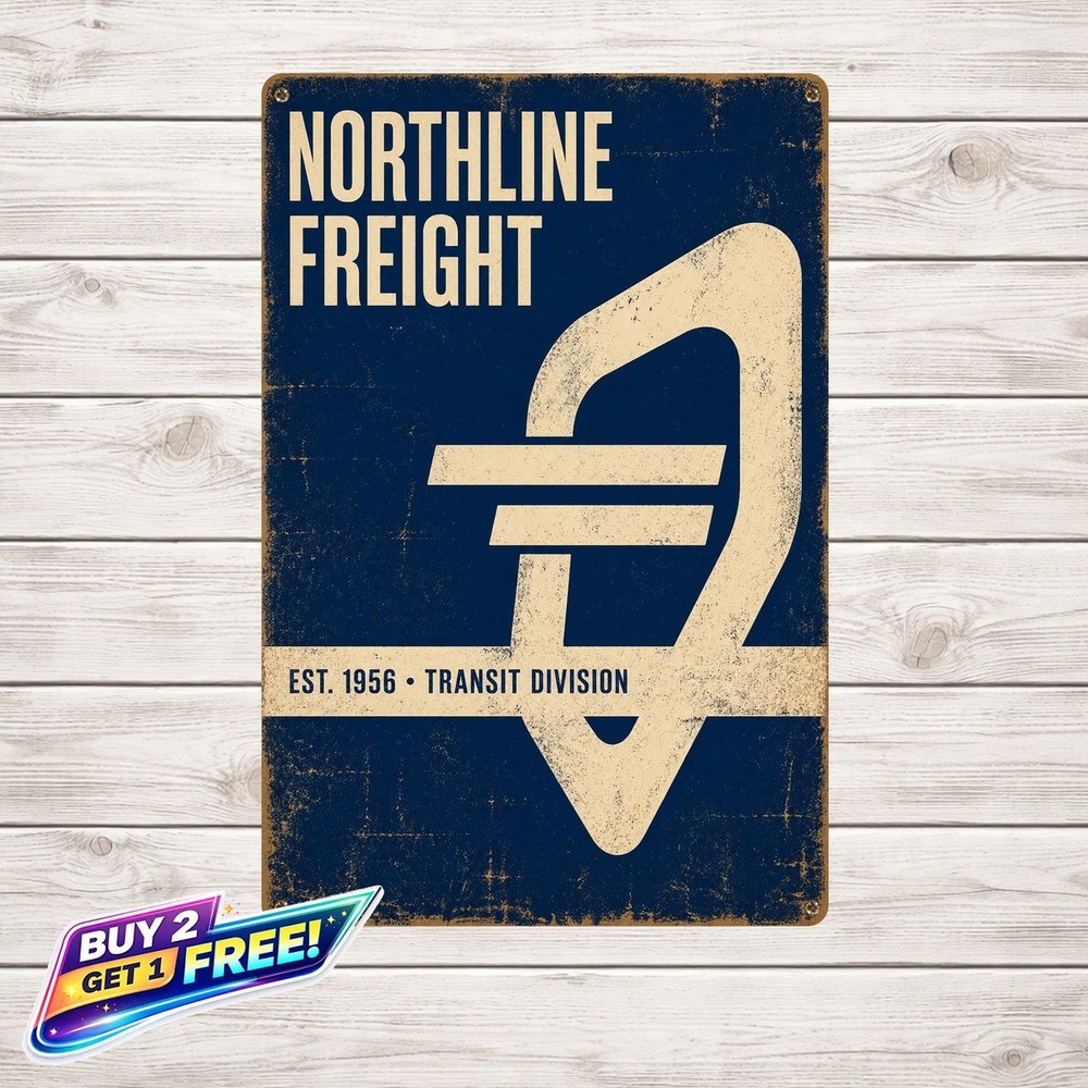 Retro Railroad Art Tin Metal Sign Vintage Train Enthusiast Decor