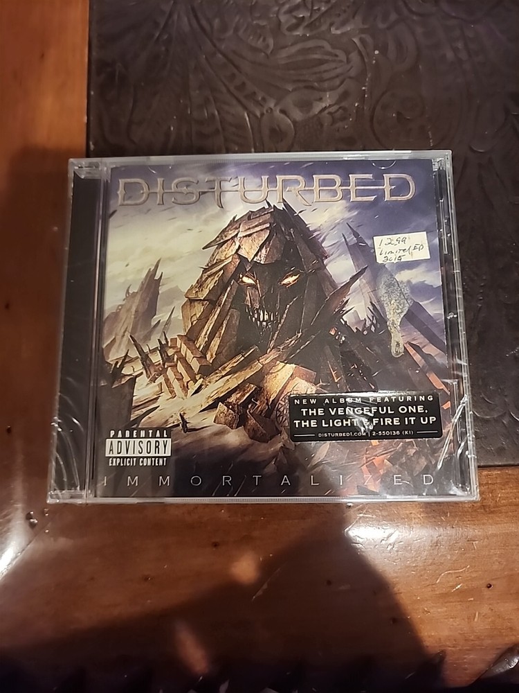 Immortalized by Disturbed CD Factory Sealed Hype Sticker Drill Hole On Spine