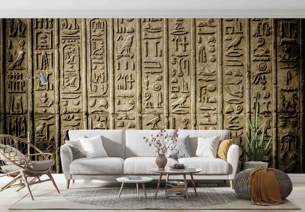 3D Ancient Egypt Texture Relief Wall Murals Wallpaper Murals Wall Sticker
