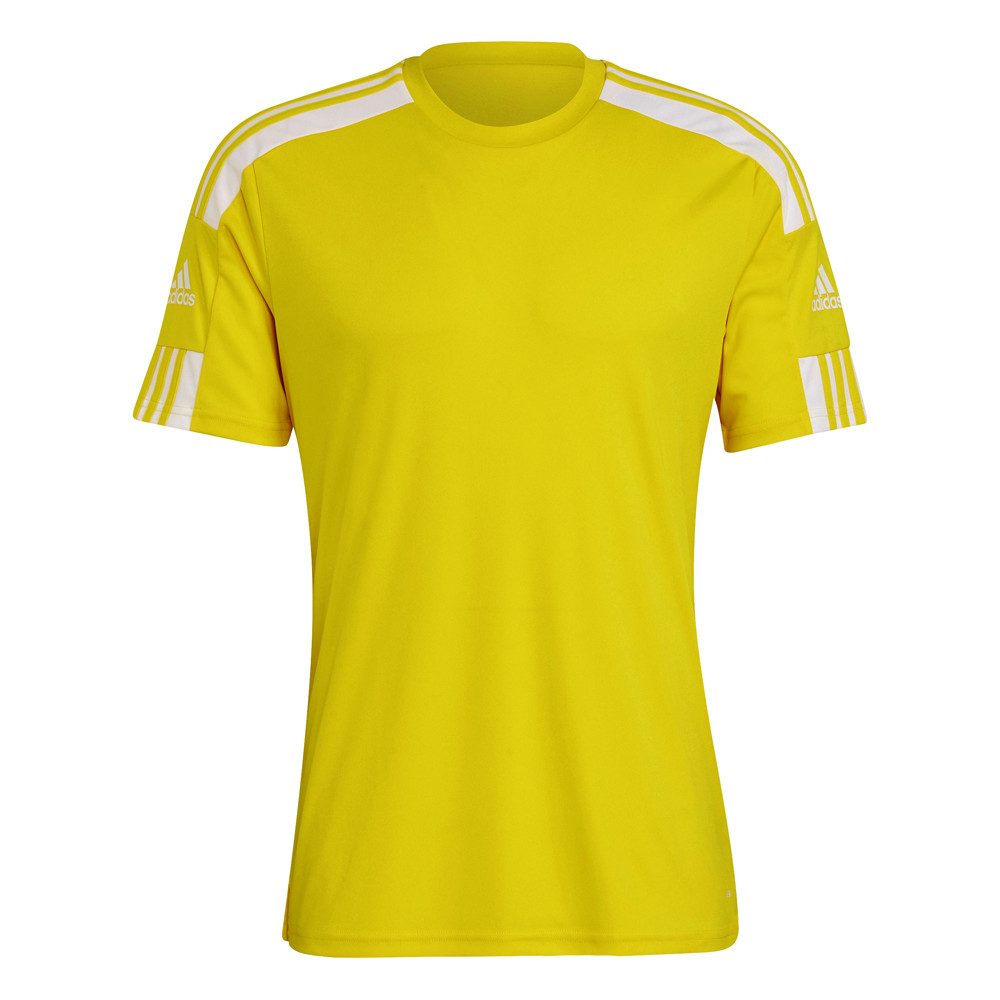 adidas Squadra 21 Crew Neck Short Sleeve Soccer Jersey Mens Yellow  GN5728-A