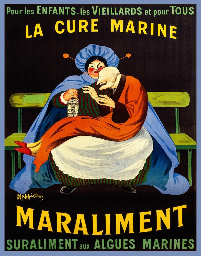 Decoration Poster.Home room art.Interior design.Cure Marine.Cappiello.7280