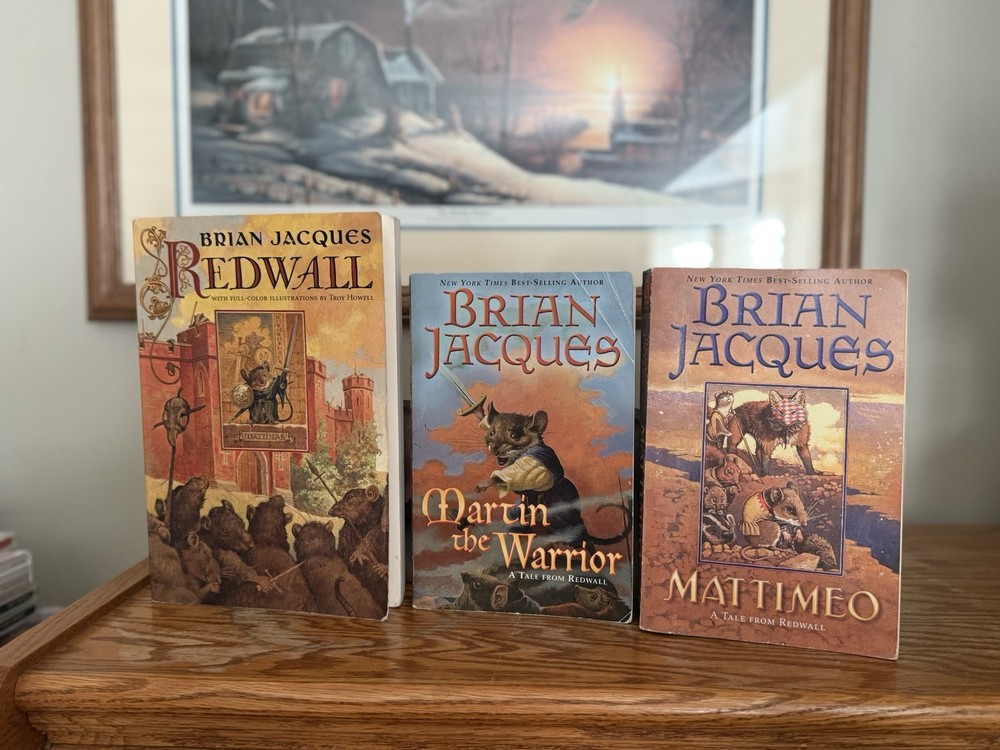 Brian Jacques Redwall Lot Of 3: Redwall, Martin the Warrior, Mattimeo Vintage