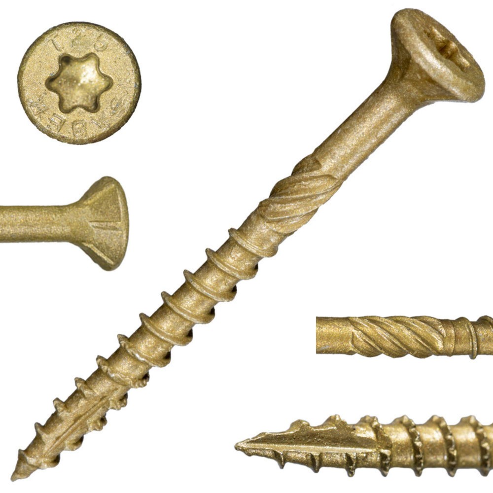 #9 x 2 Saberdrive Tan XL1500 Coated Exterior Star Drive MultiPurpose Deck Screws