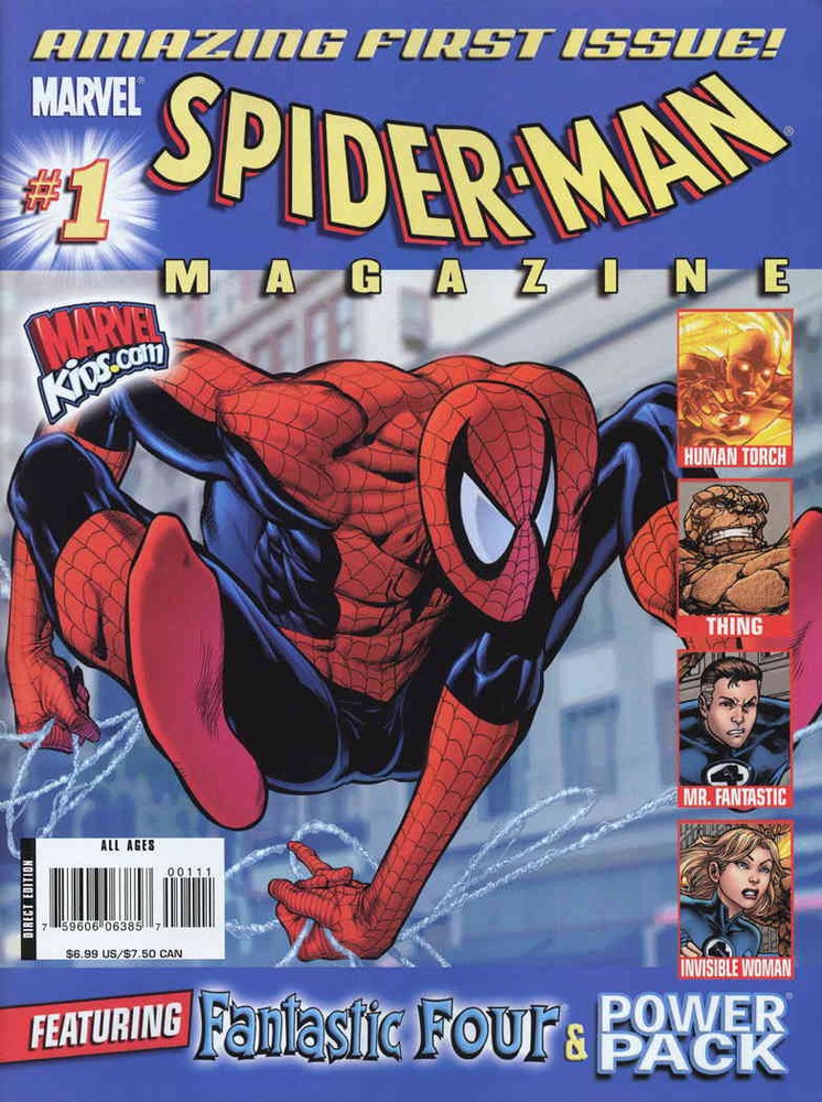 Spider-Man Magazine (2nd Series) #1 VF; Marvel | Fantastic Four Power Pack - we