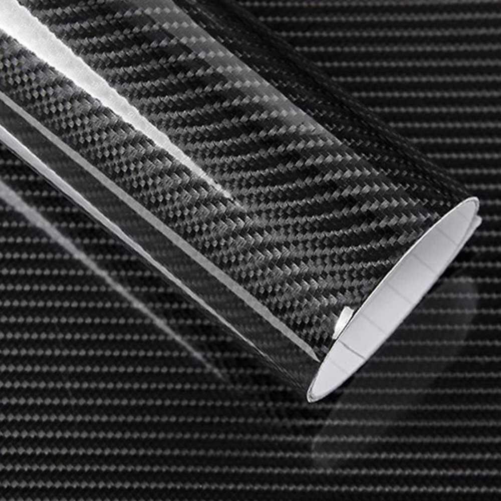 Auto Accessories 5D Glossy Carbon Fiber Vinyl Film Car Interior Wrap Sticker EXA