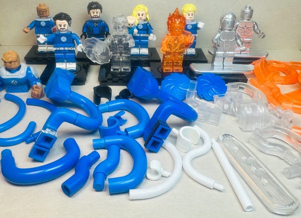 Custom Lego Marvel Fantastic Four & Silver Surfer Minifigures 9 Pack