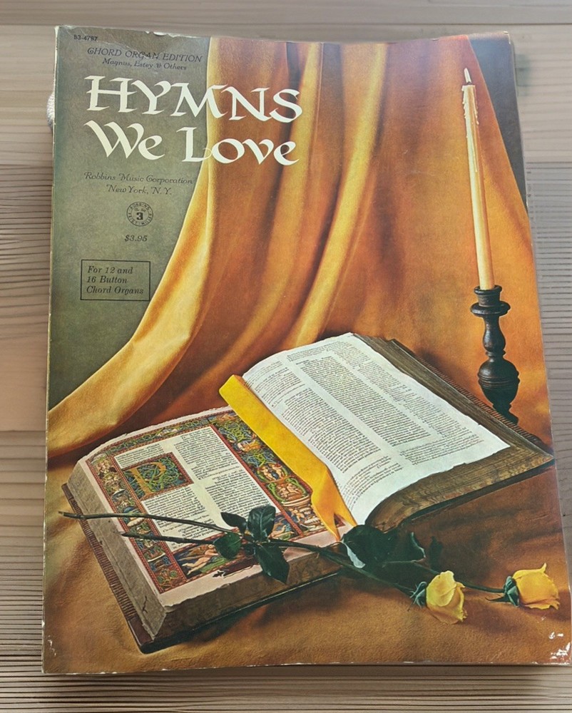 Vintage ‘68 Hymns We Love Chord Organ Edition Music Book Magnus, Estey, & Others
