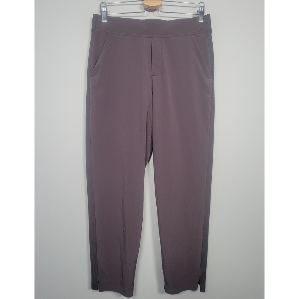 Athleta Brooklyn Ankle Pants Womens 10 Pull On Stretch Jogger Brown Purple