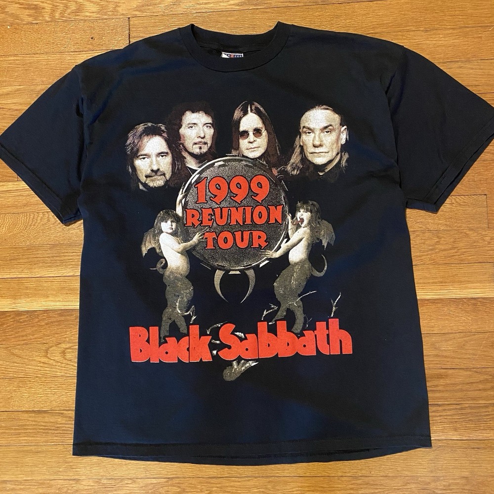 Vintage 1999 Black Sabbath Ozzy Osbourne Reunion Tour Concert Pantera T-Shirt XL