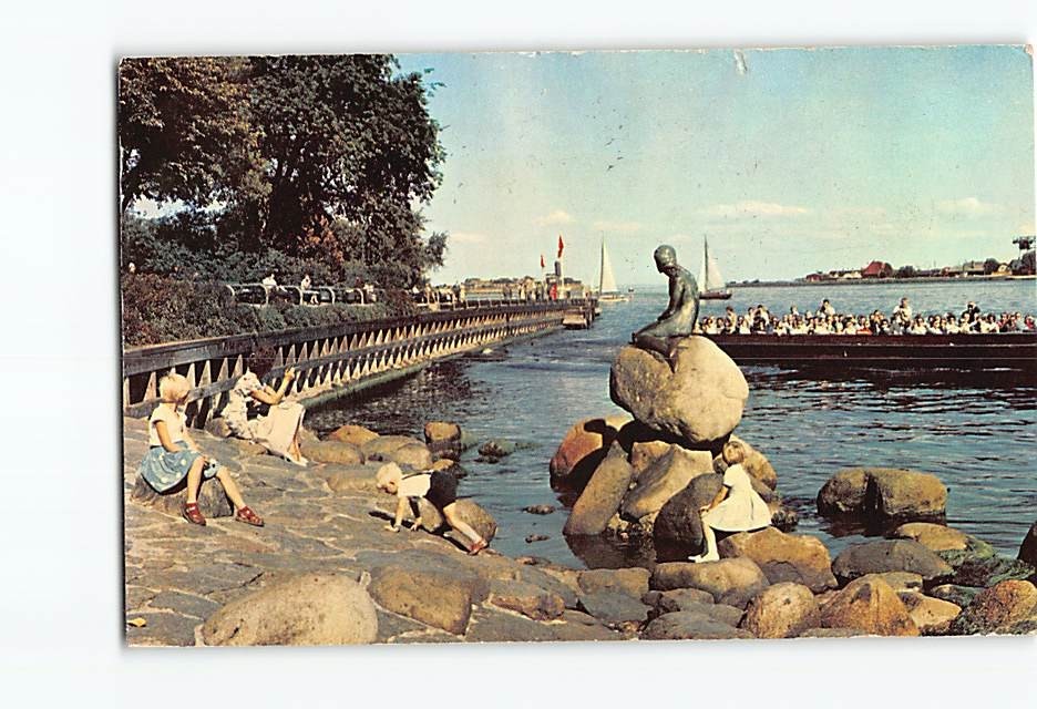 Postcard The little Mermaid Langelinie Copenhagen Denmark