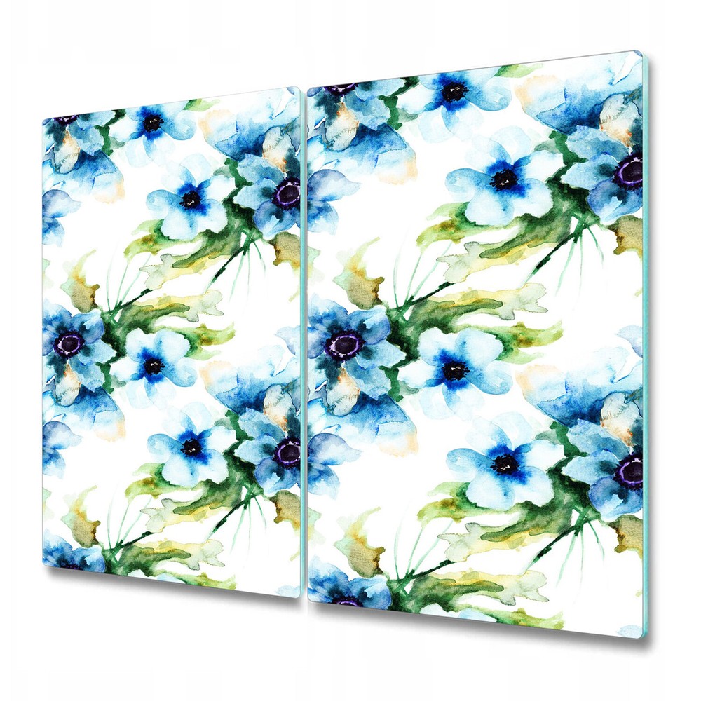 Glass Chopping Board Utensil Board Aquarelle Flowers Watercolour Floral 2x30x52