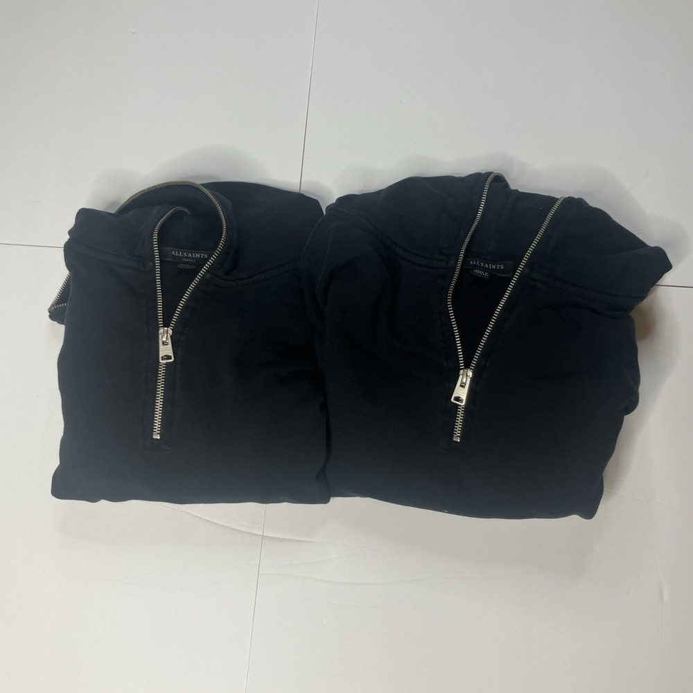 (Lot of 2) ALL SAINTS XONDA Black Hoodie Hooded Sweatshirt Dress Small