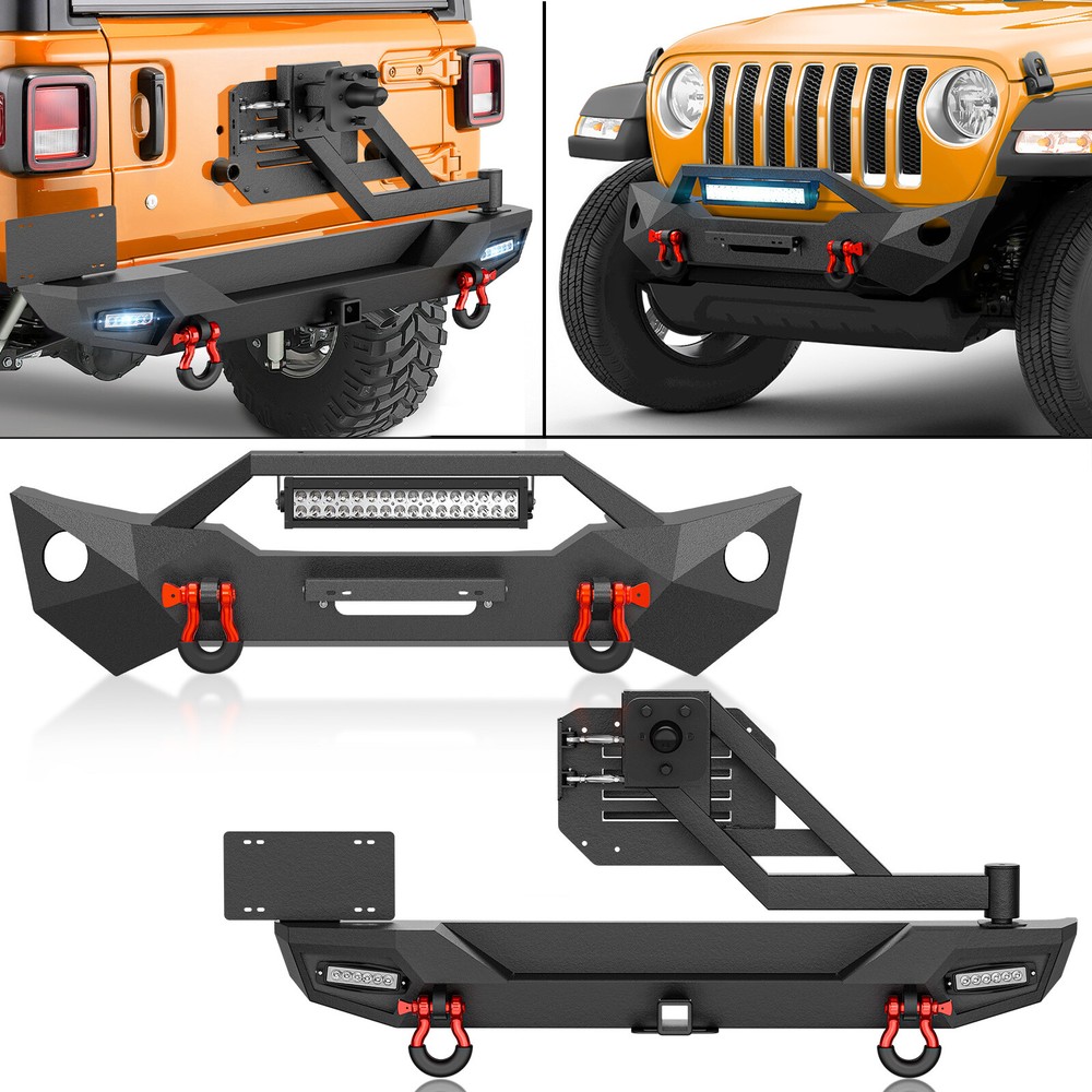 2018-2025 Jeep Wrangler JL/JLU Front or Rear Bumper with License Plate Mount