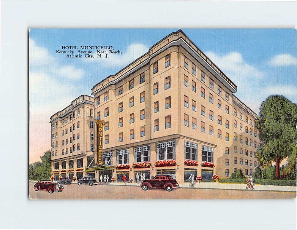Postcard Hotel Monticello Atlantic City NJ USA