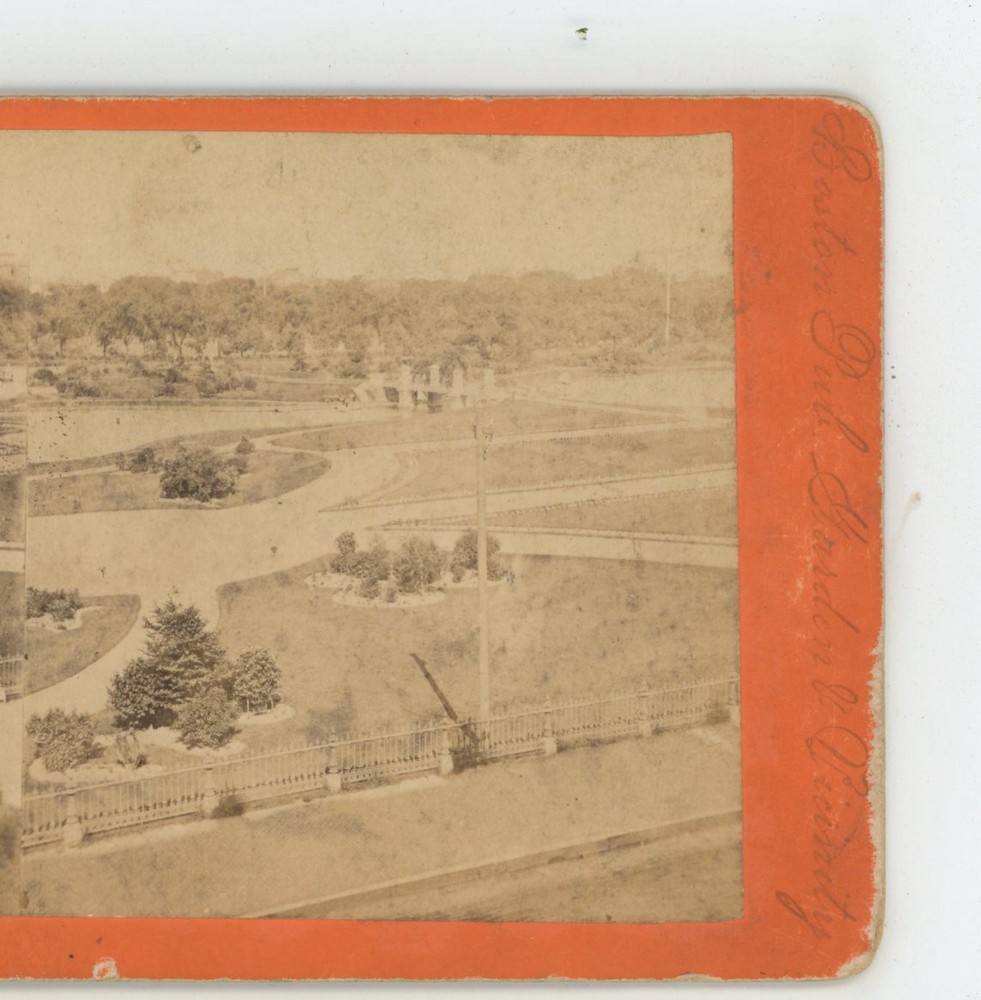 Boston Public Garden General View MA Massachusetts Union Stereoview