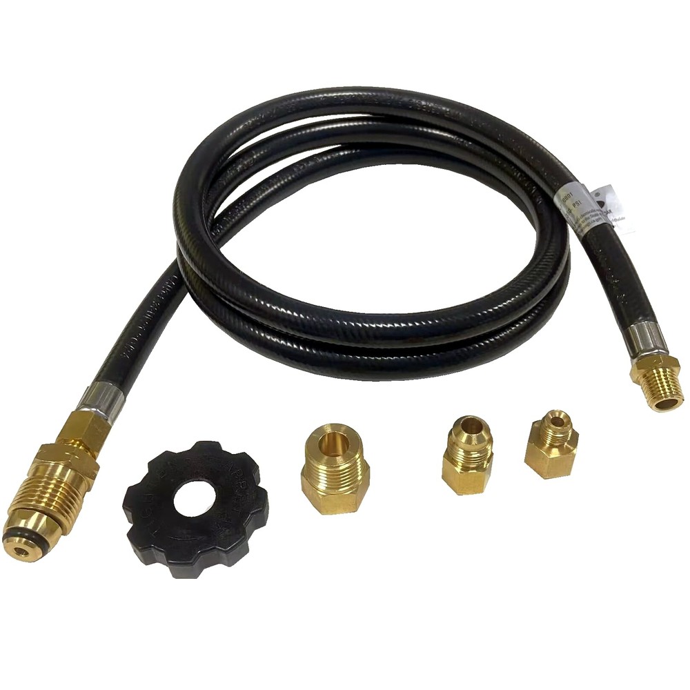 5 FT Camper/RV Propane Supply Hose Adapter DIY Assembly Kit for Motorhomes Tank