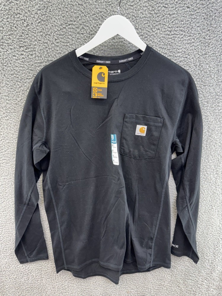 Carhartt Black Long Sleeve Shirt Men's Size M 100% Cotton NWT