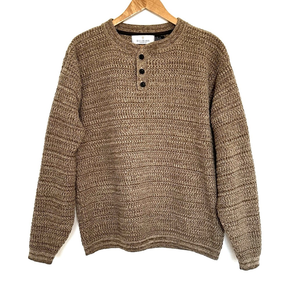 Bill Blass Sweater Men’s Large Long Sleeve Cotton Acrylic Blend