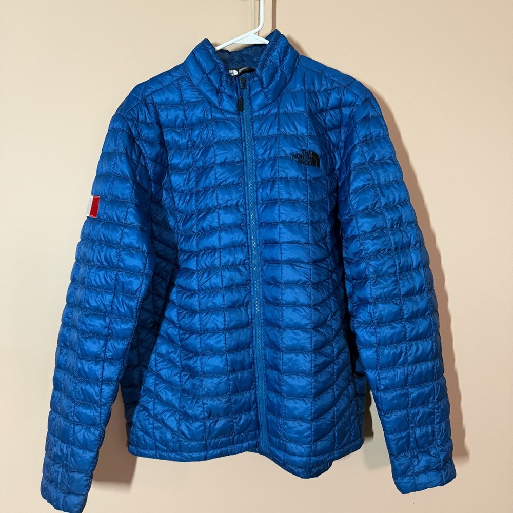 The North Face Thermoball Italy Flag Patch Ultralight Puffer Jacket Blue XL