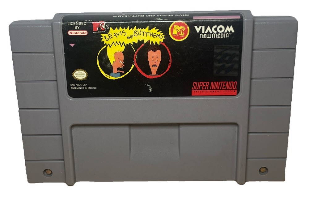 Beavis and Butt-head (SNES, 1994) Authentic Super Nintendo Cartridge Tested