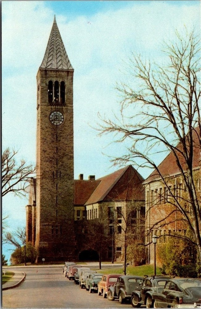 Cornell University Library Tower Ithaca NY Vintage Postcard Dexter Press