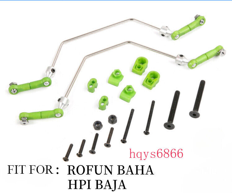 Front and Rear Sway Bar Kit For HPI 1/5 Rovan Baja King Motor Buggy 5T 5SC 5B