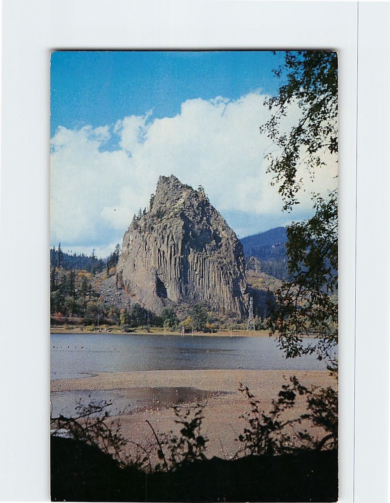Postcard Beacon Rock Columbia River Washington USA