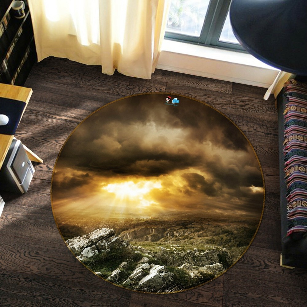3D Mountain Light NAO4033 Game Rug Mat Elegant Photo Carpet Mat Fay