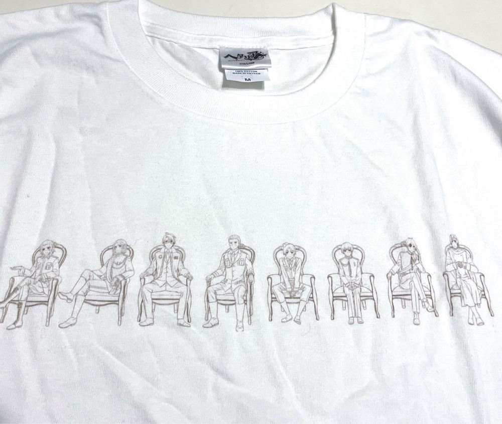 Hetalia T-shirt White Anime character Animation