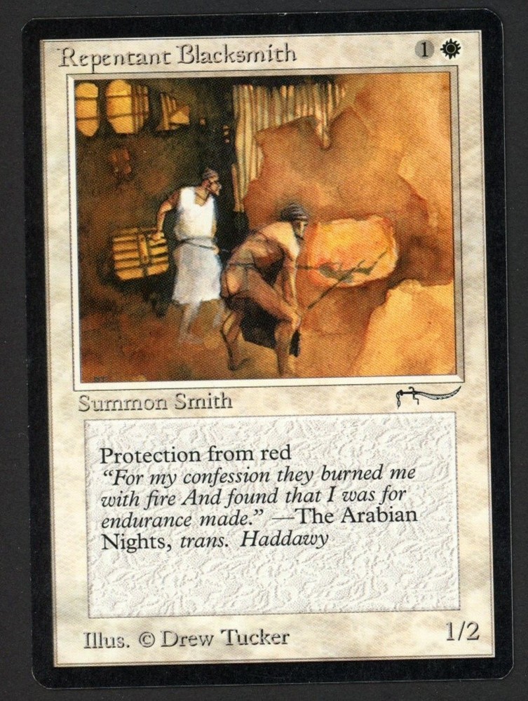 ***Repentant Blacksmith*** MTG Arabian Nights Magic Kid Icarus