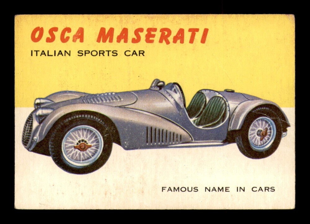 1954 Topps World on Wheels #15 Osca Maserati Italian Sports Car VG *OBGcards*
