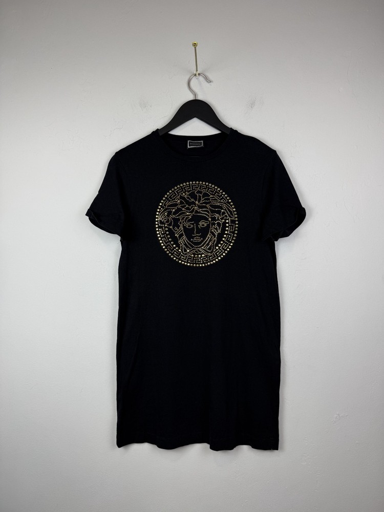 Versace Young Girls Medusa Black Dress Size 14 Years 164 cm