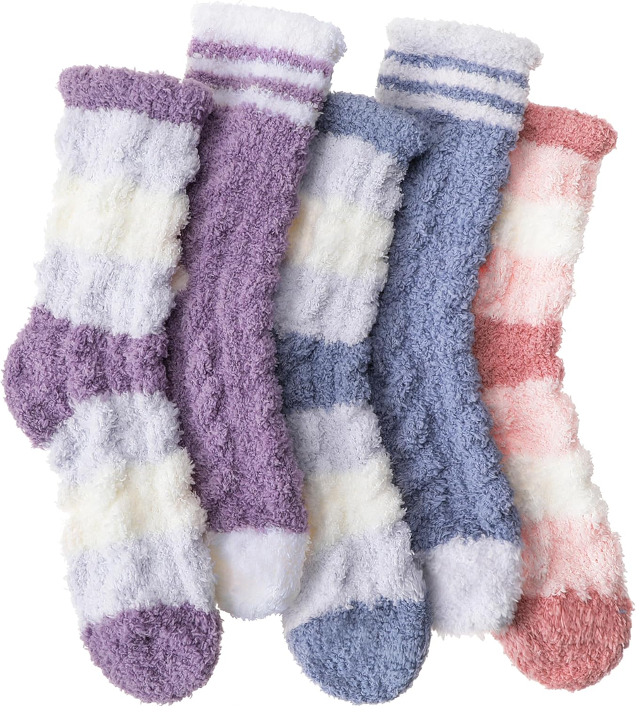 Womens Fuzzy Socks Fleece Fluffy Cabin Plush Warm Sleep Soft Cozy Winter Adult S
