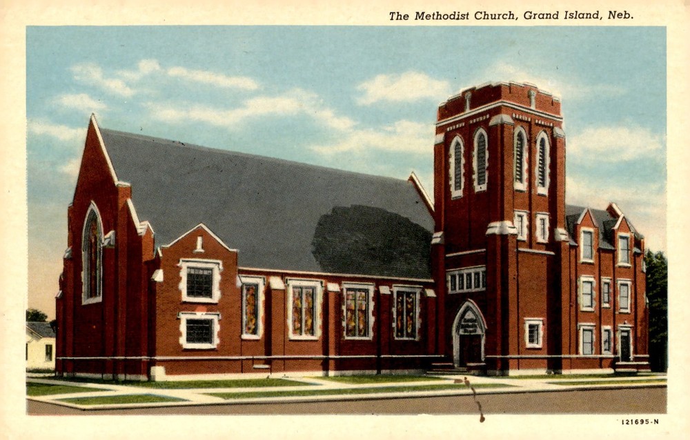 Methodist Church, Grand Island, Nebraska Postcard