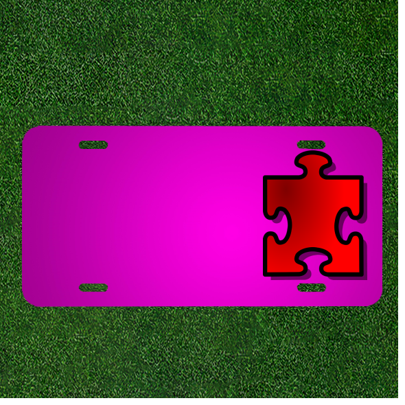 Custom Personalized Car License Plate With Add Names To Jigsaw Puzzle Shape