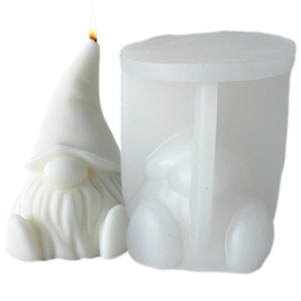 3D Christmas Gnome Silicone Mold for Baking and Crafts